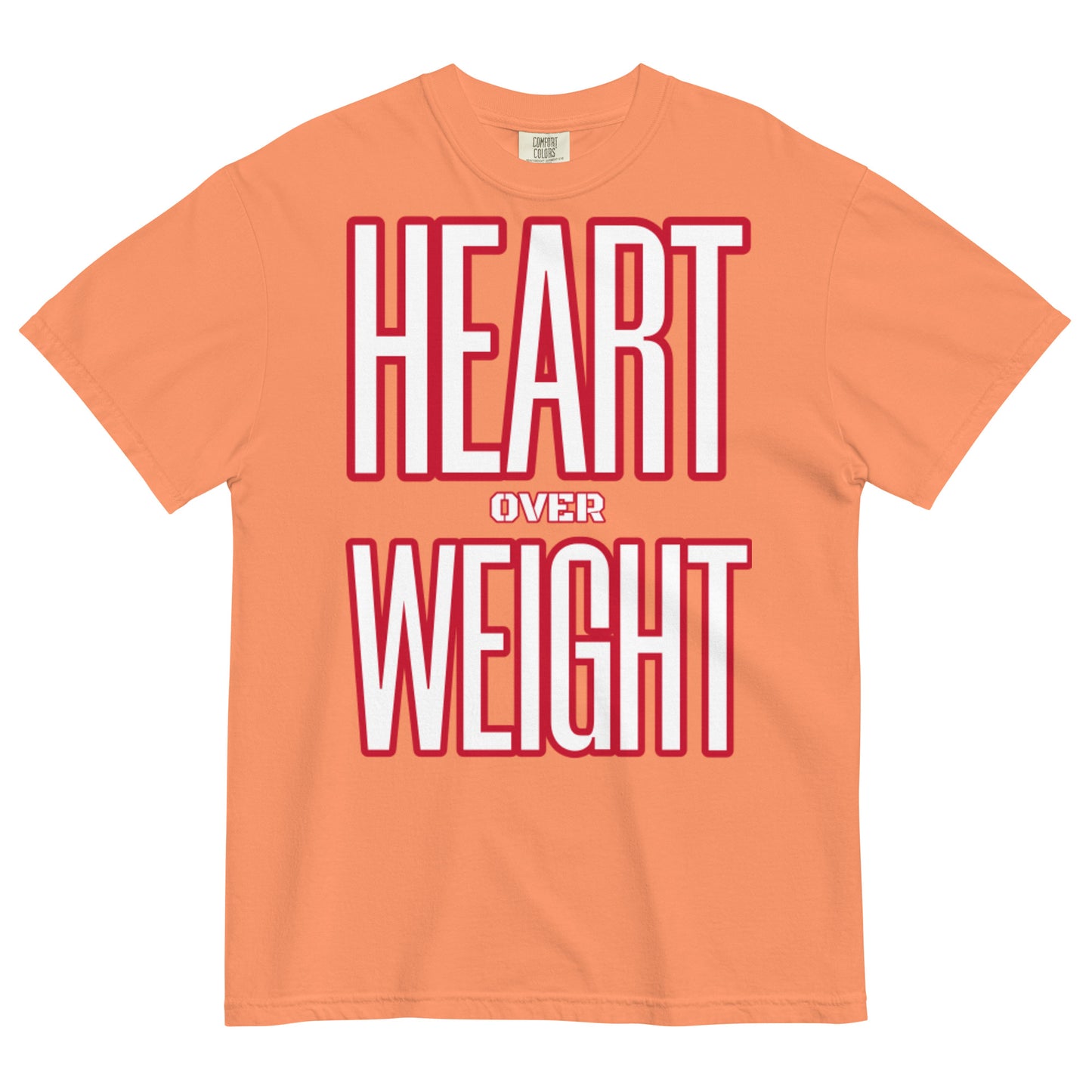 Heart Over Weight Unisex garment-dyed heavyweight t-shirt