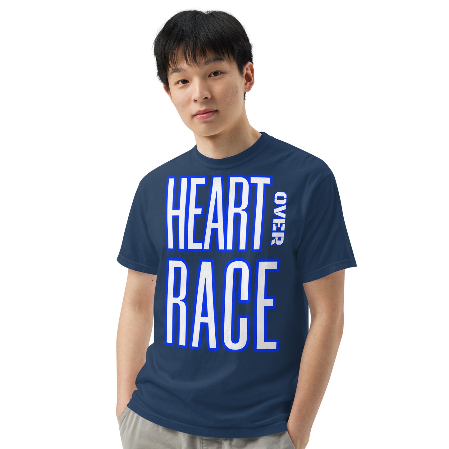 Heart Over Race Unisex garment-dyed heavyweight t-shirt