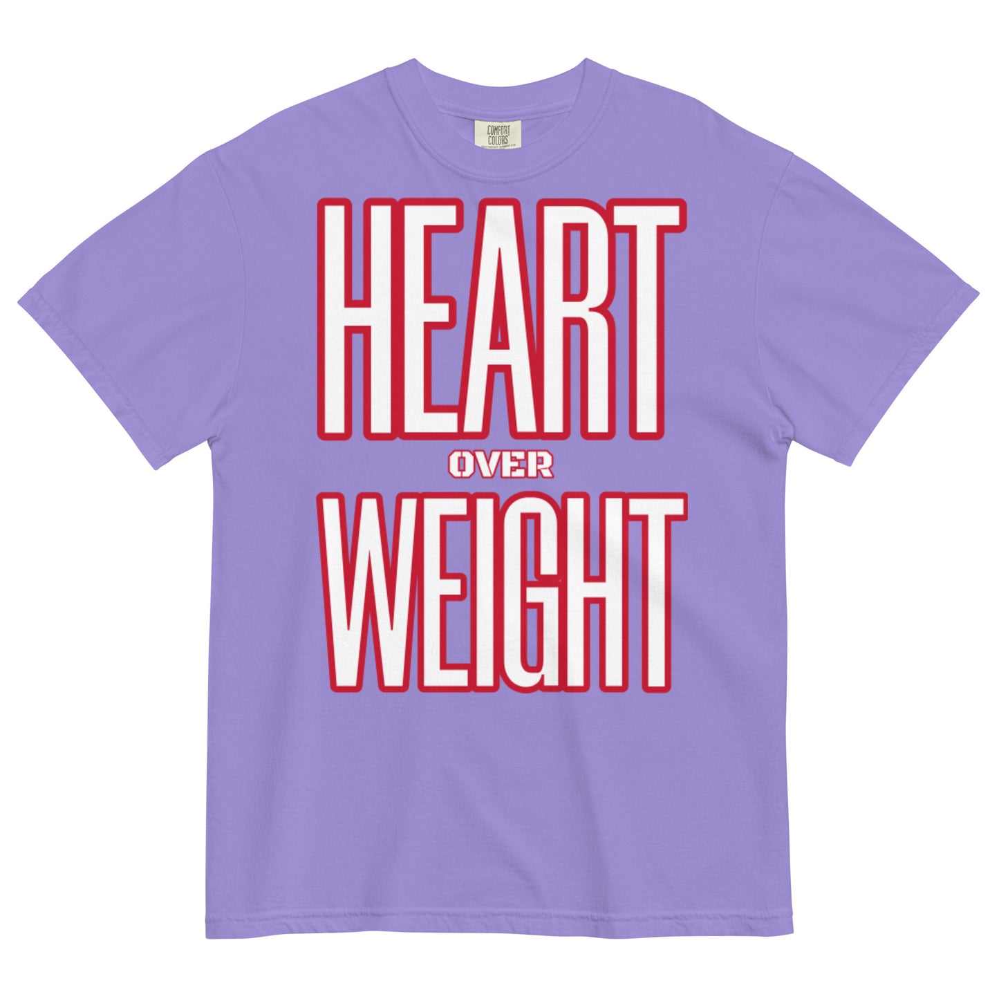 Heart Over Weight Unisex garment-dyed heavyweight t-shirt