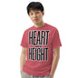 Heart Over Height Unisex garment-dyed heavyweight t-shirt