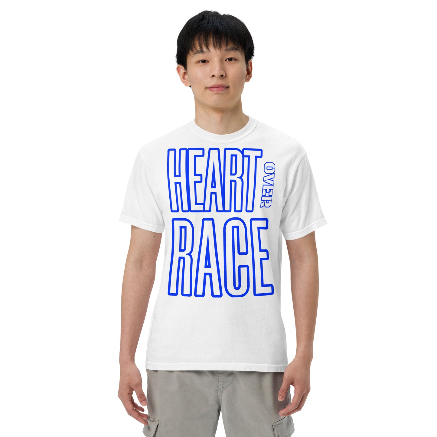 Heart Over Race Unisex garment-dyed heavyweight t-shirt