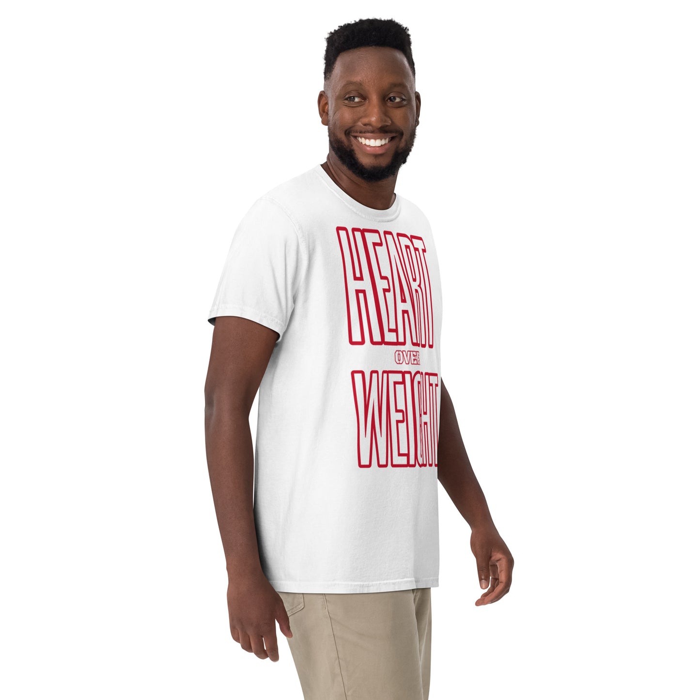 Heart Over Weight Unisex garment-dyed heavyweight t-shirt