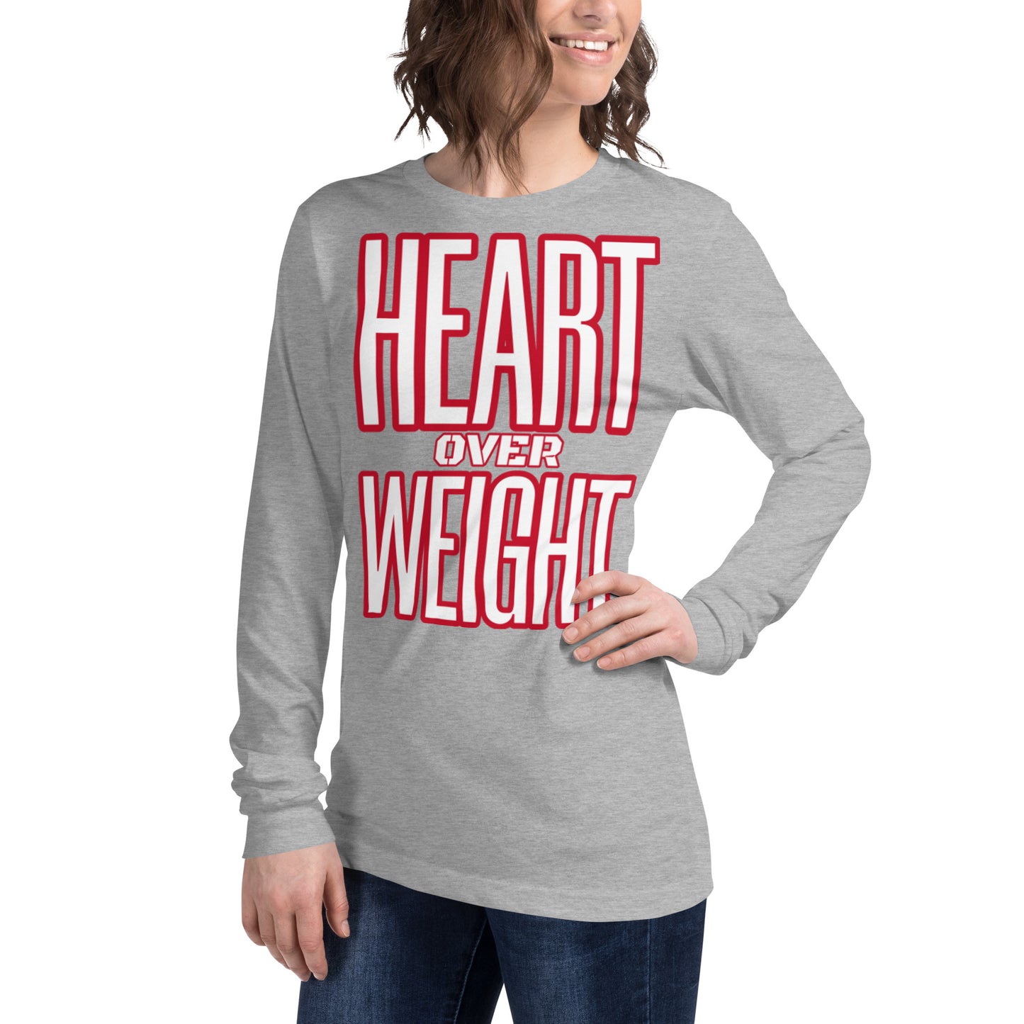Heart Over Weight Unisex Long Sleeve Tee