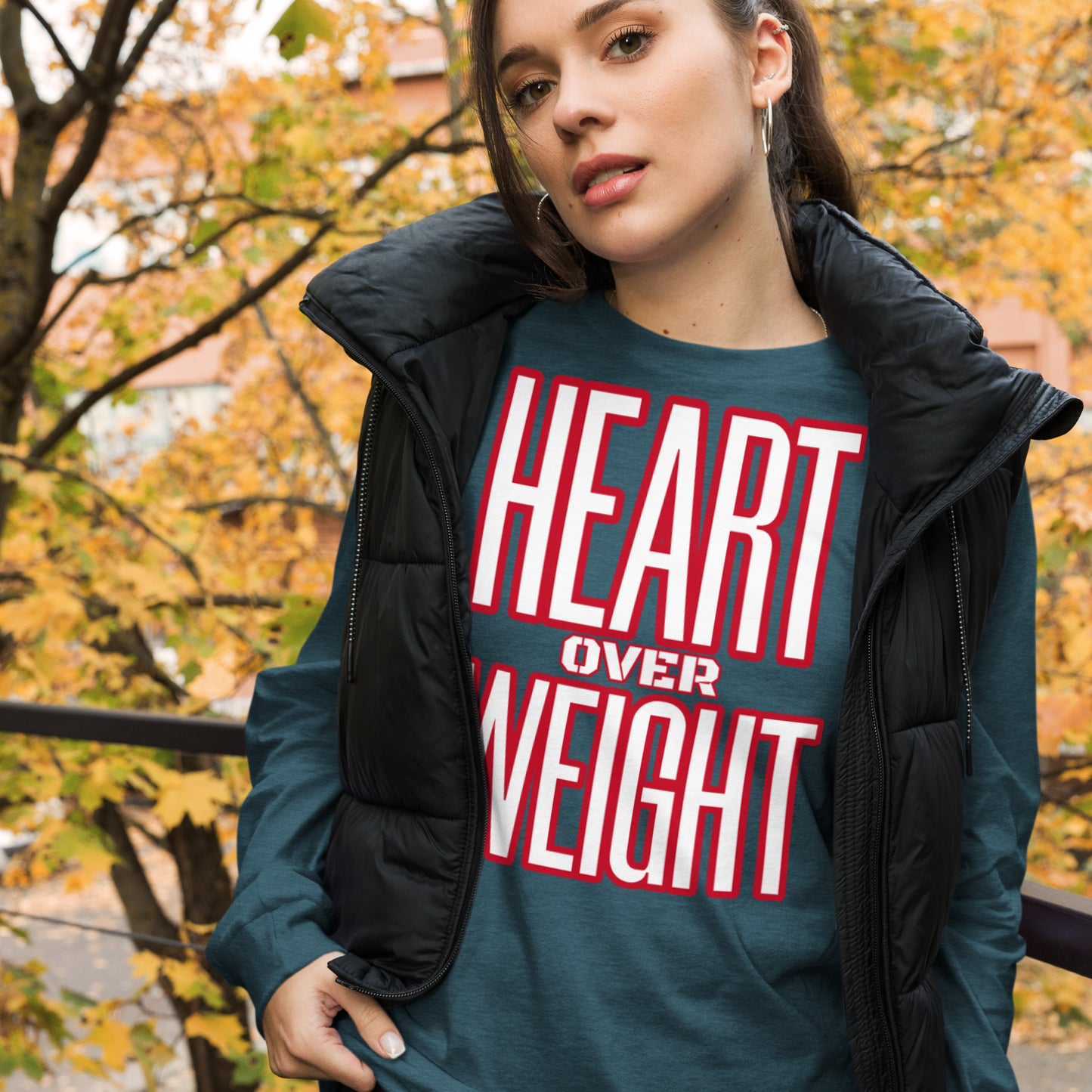 Heart Over Weight Unisex Long Sleeve Tee