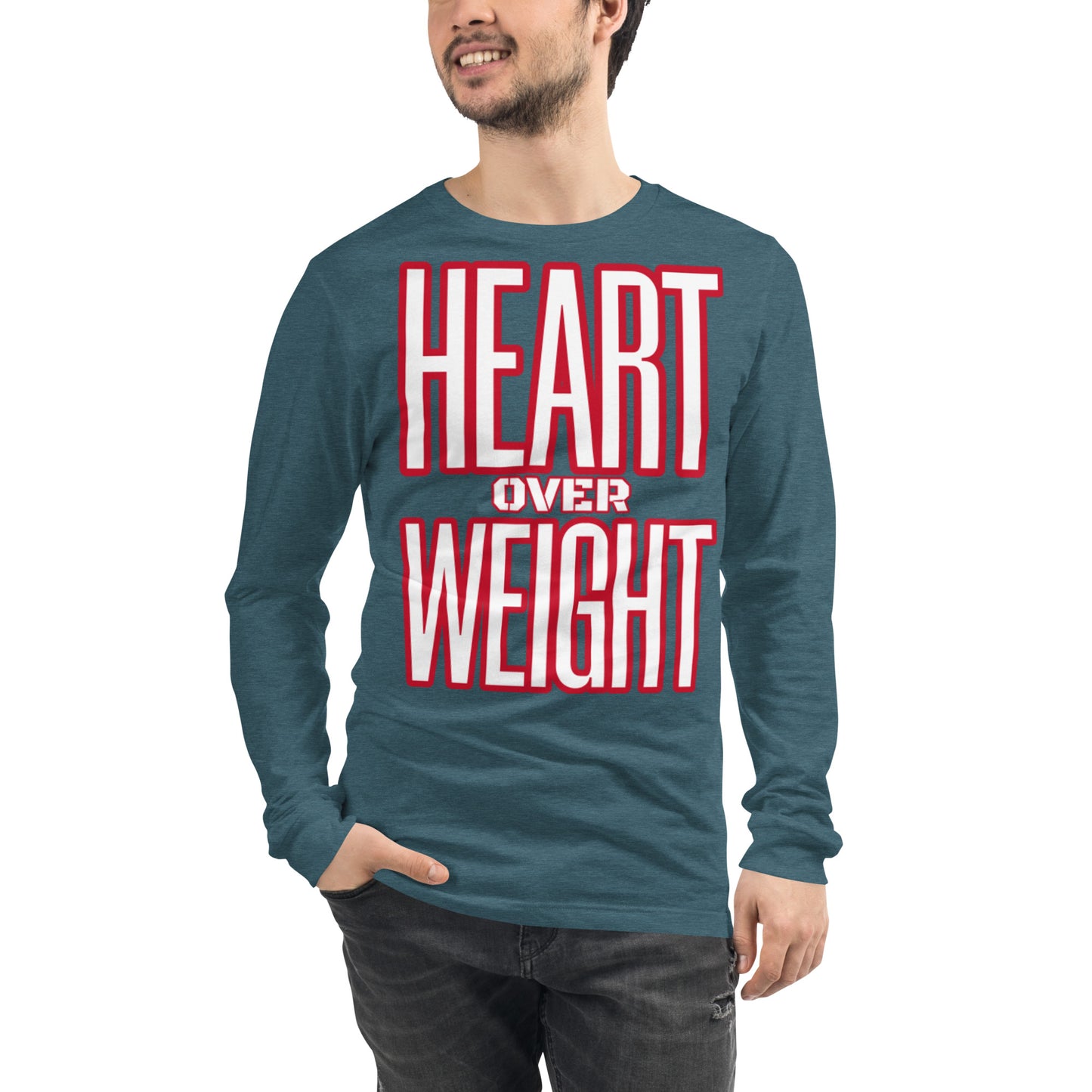 Heart Over Weight Unisex Long Sleeve Tee