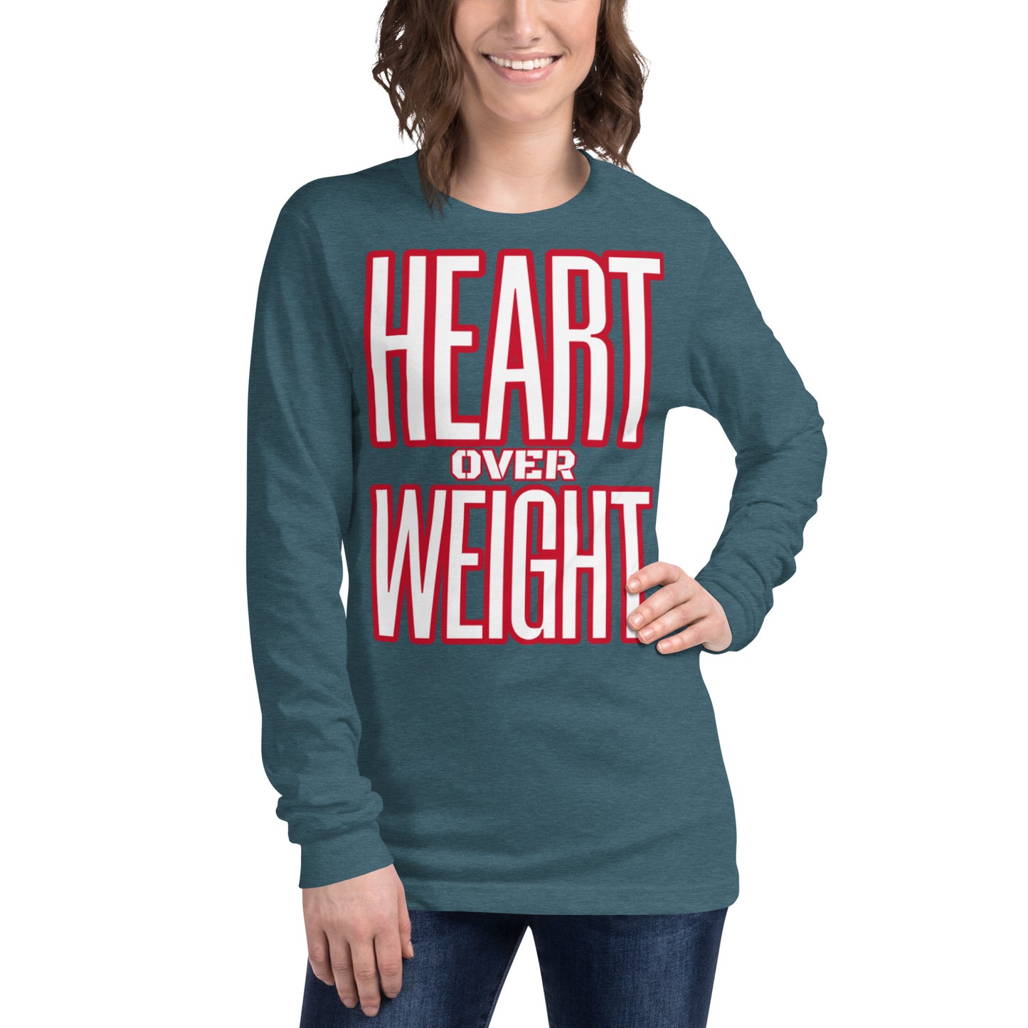 Heart Over Weight Unisex Long Sleeve Tee