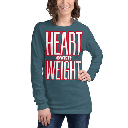 Heart Over Weight Unisex Long Sleeve Tee