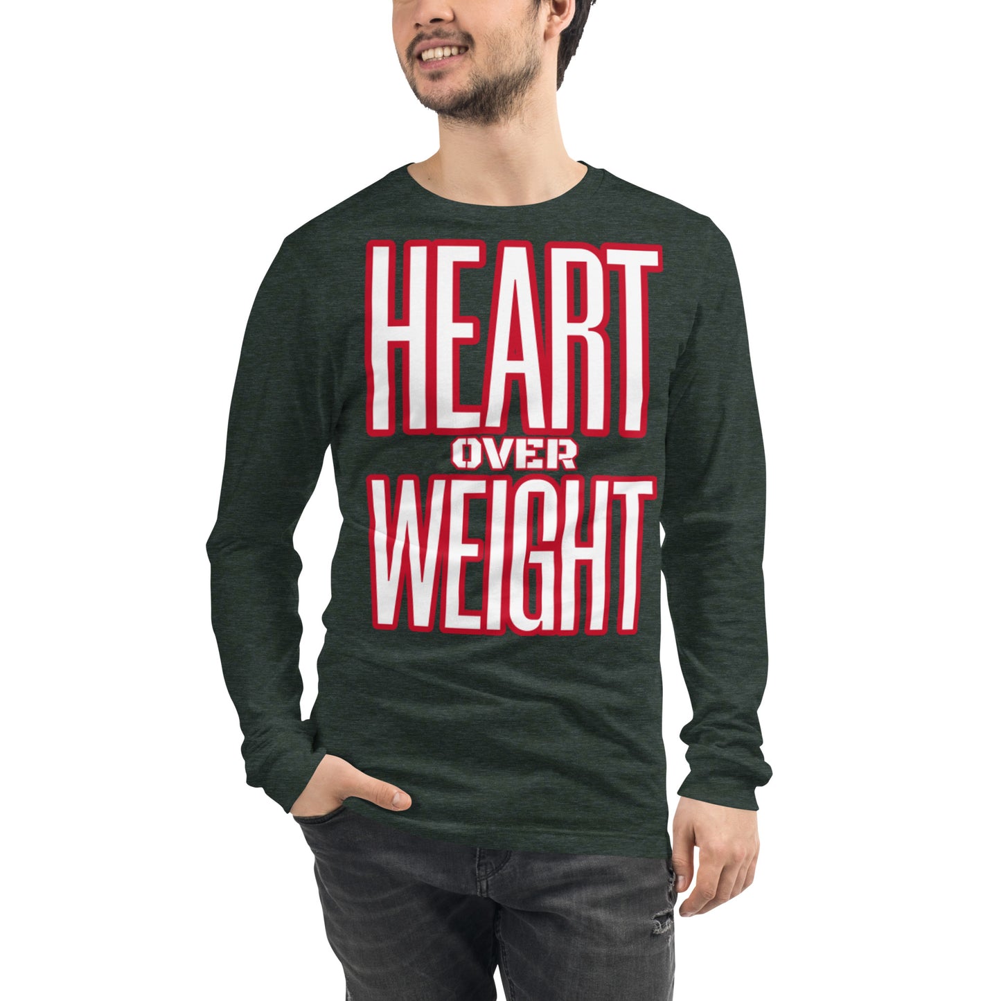 Heart Over Weight Unisex Long Sleeve Tee
