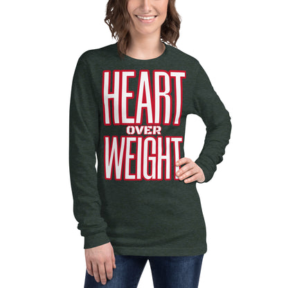 Heart Over Weight Unisex Long Sleeve Tee