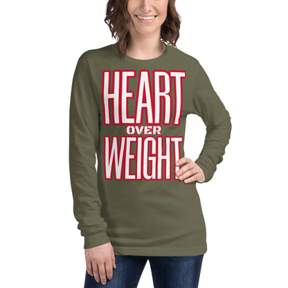 Heart Over Weight Unisex Long Sleeve Tee
