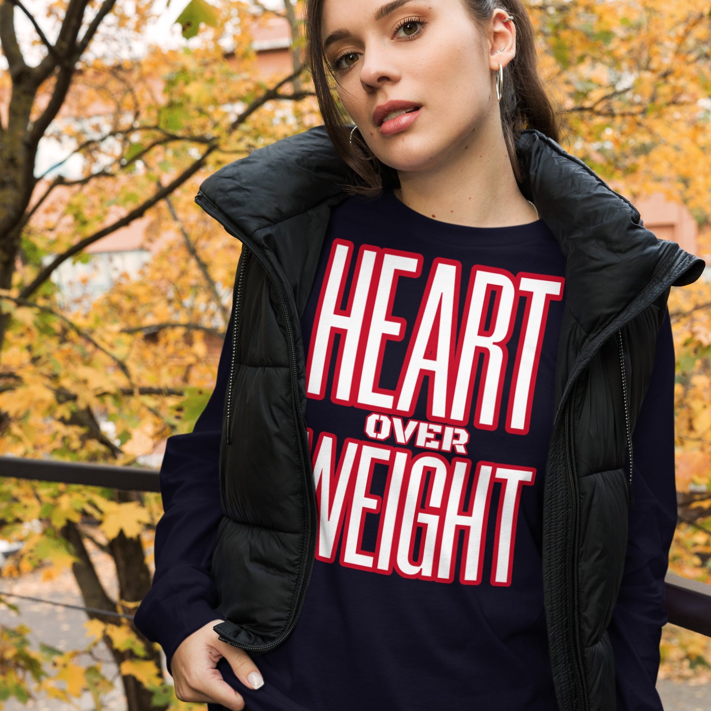 Heart Over Weight Unisex Long Sleeve Tee