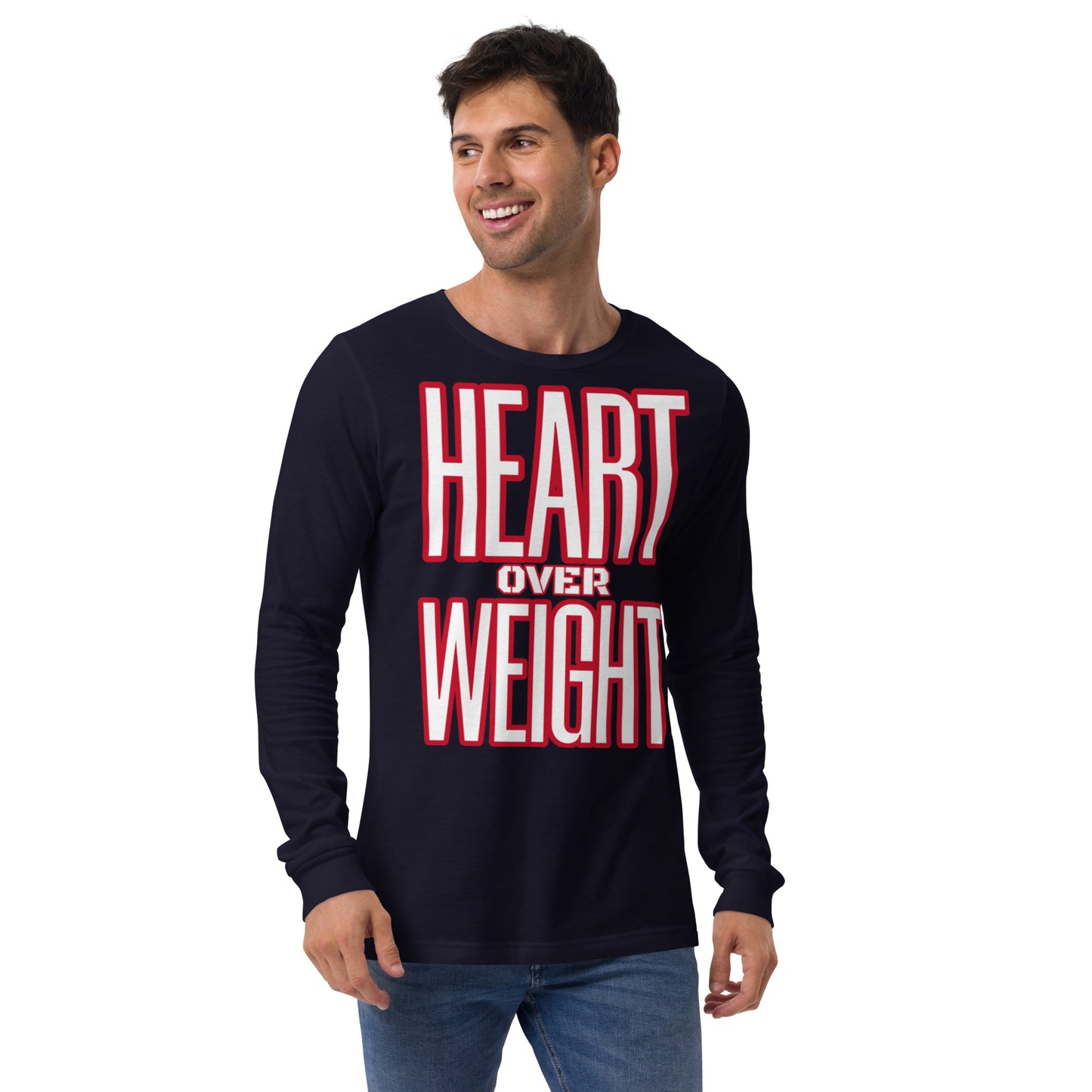 Heart Over Weight Unisex Long Sleeve Tee
