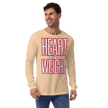 Heart Over Weight Unisex Long Sleeve Tee