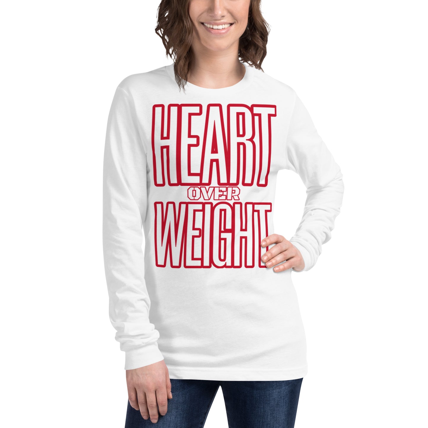 Heart Over Weight Unisex Long Sleeve Tee