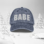 3D Puff Embroidered Babe Vintage Cotton Twill Cap