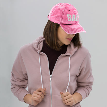 3D Puff Embroidered Babe Vintage Cotton Twill Cap