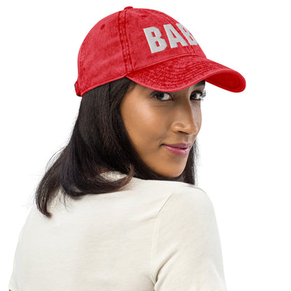 3D Puff Embroidered Babe Vintage Cotton Twill Cap